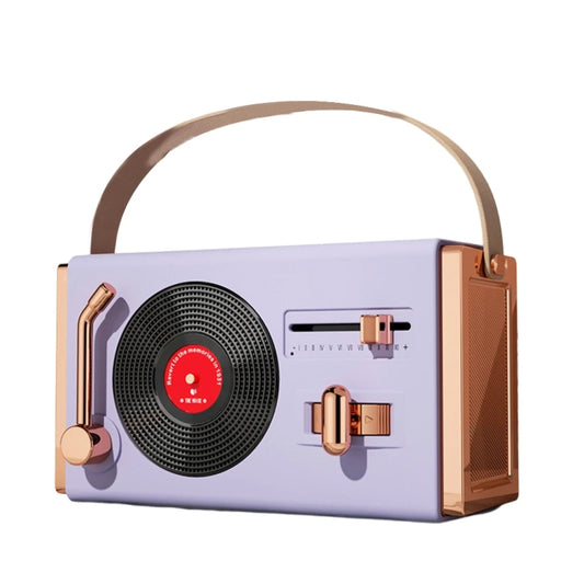 C220 Multifunctional Vinyl Record Player Speaker Portable Handheld Mini Retro Audio, Color: Fantasy Purple - Mini Speaker by buy2fix | Online Shopping UK | buy2fix