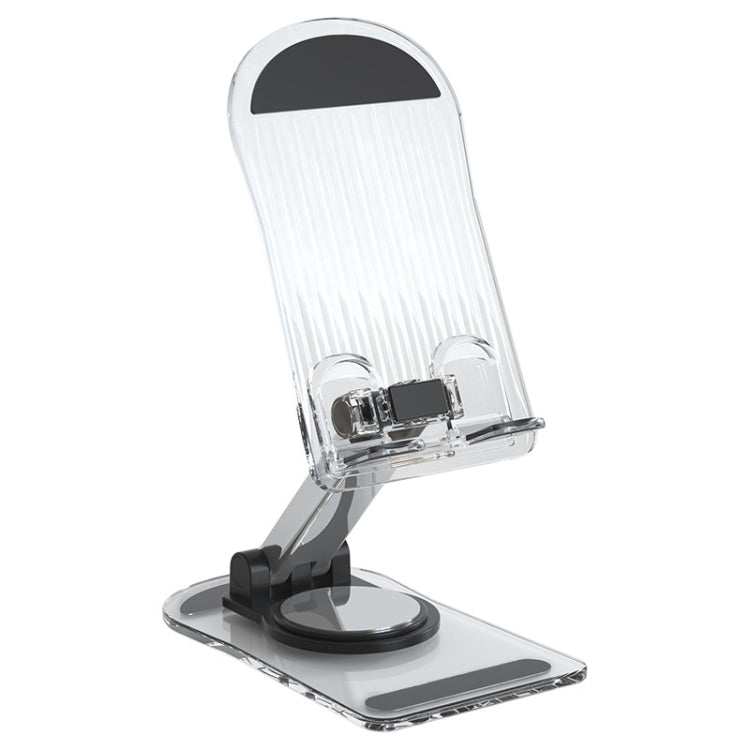 KF-Z12 Acrylic Foldable Desktop Phone Holder Colorful Lazy Tablet Stand, Color: Black - Desktop Holder by buy2fix | Online Shopping UK | buy2fix