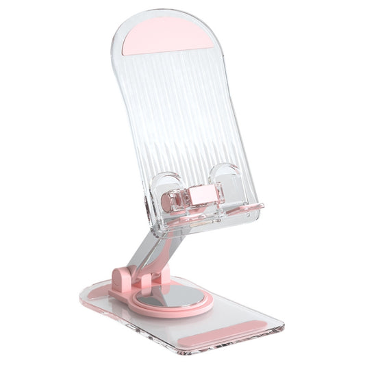 KF-Z12 Acrylic Foldable Desktop Phone Holder Colorful Lazy Tablet Stand, Color: Pink - Desktop Holder by buy2fix | Online Shopping UK | buy2fix