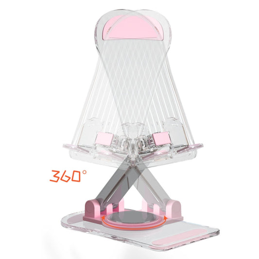 KF-Z12 Acrylic Foldable Desktop Phone Holder Colorful Lazy Tablet Stand, Color: Pink - Desktop Holder by buy2fix | Online Shopping UK | buy2fix