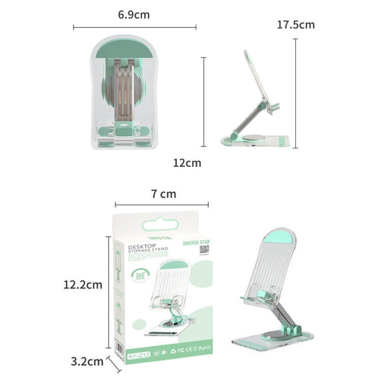 KF-Z12 Acrylic Foldable Desktop Phone Holder Colorful Lazy Tablet Stand, Color: White - Desktop Holder by buy2fix | Online Shopping UK | buy2fix