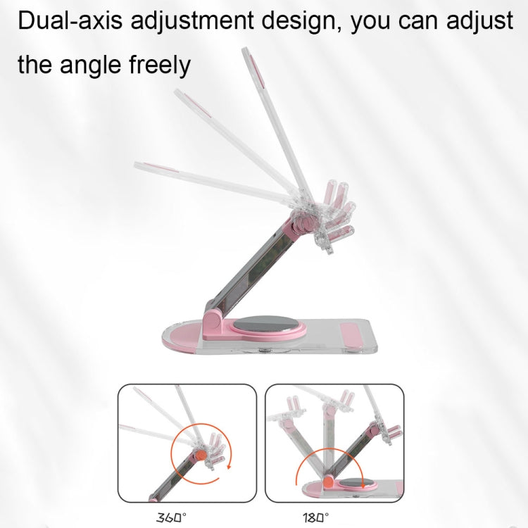 KF-Z12 Acrylic Foldable Desktop Phone Holder Colorful Lazy Tablet Stand, Color: White - Desktop Holder by buy2fix | Online Shopping UK | buy2fix