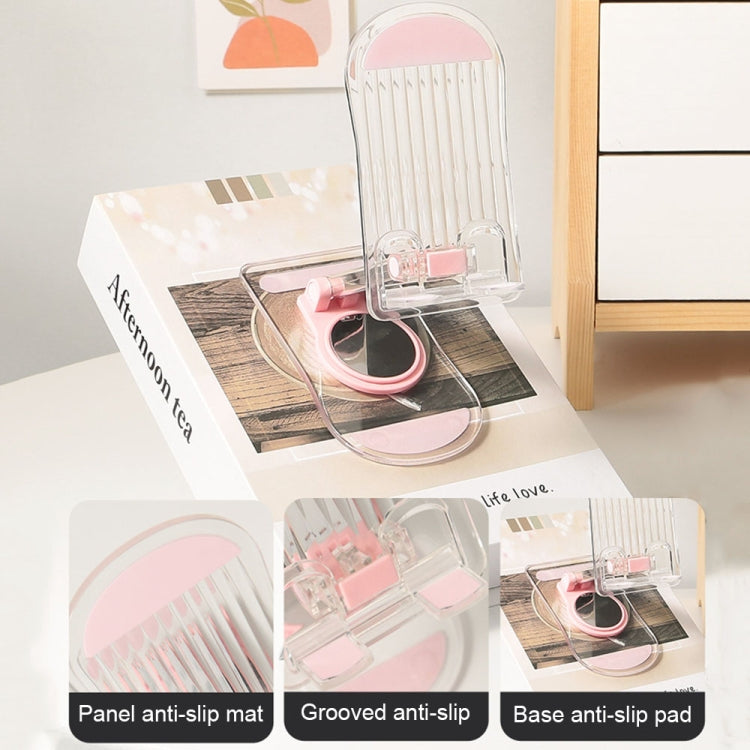 KF-Z12 Acrylic Foldable Desktop Phone Holder Colorful Lazy Tablet Stand, Color: White - Desktop Holder by buy2fix | Online Shopping UK | buy2fix