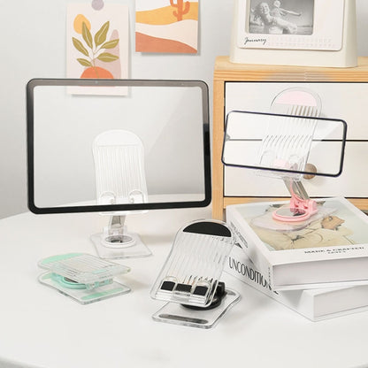 KF-Z12 Acrylic Foldable Desktop Phone Holder Colorful Lazy Tablet Stand, Color: Black - Desktop Holder by buy2fix | Online Shopping UK | buy2fix