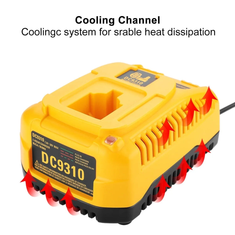 DCB9310 Fast Battery Charger for Dewalt 7.2V-18V XRP NI-CD NI-MH Battery, Plug: AU - Electric Saws & Accessories by buy2fix | Online Shopping UK | buy2fix