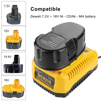 DCB9310 Fast Battery Charger for Dewalt 7.2V-18V XRP NI-CD NI-MH Battery, Plug: AU - Electric Saws & Accessories by buy2fix | Online Shopping UK | buy2fix