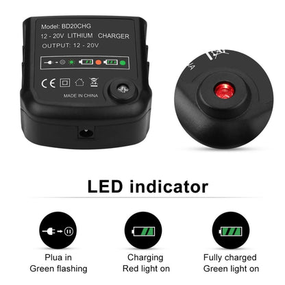 BD20CHG For Battery 20V Lithium Battery Charger Electric Tool Accessories, Plug: EU - Electric Saws & Accessories by buy2fix | Online Shopping UK | buy2fix