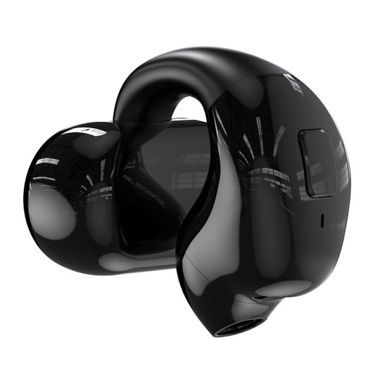 Clip-On Single Ear Bluetooth Earphone Wireless Earphone For Sports And Gaming, Packing: Box(Black)
