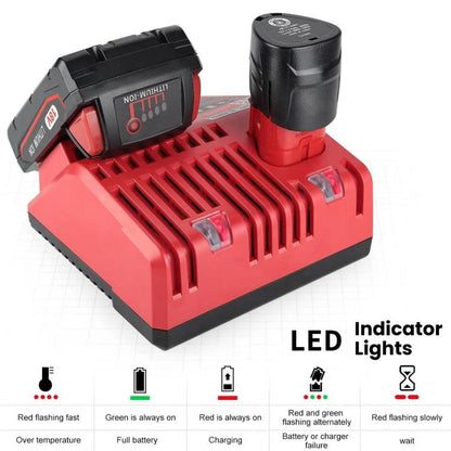 M12-18C For Milwaukee 18V Power Tools Battery Charger, Plug: EU by buy2fix