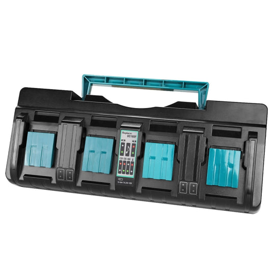 4 Ports 14.4-18V Lithium-Ion Charger DC18SF For Makita BL1430 / BL1820 / BL1830 / BL1850, Model: UK