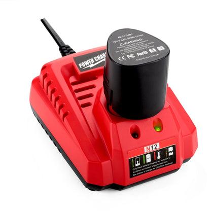 N12 For Milwaukee 10.8/12V Electric Tool Lithium Battery Fast Charger, Plug: EU - Electric Saws & Accessories by buy2fix | Online Shopping UK | buy2fix