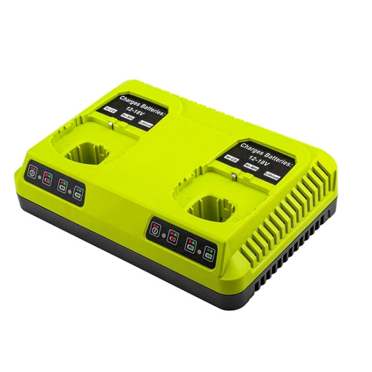 For RYOBI P108 / P117 12-18V Lithium Nickel Battery Dual Port Charger, Plug: EU