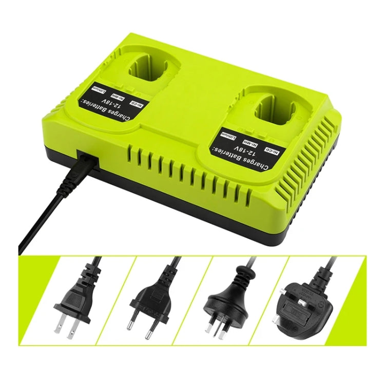 For RYOBI P108 / P117 12-18V Lithium Nickel Battery Dual Port Charger, Plug: US - Electric Saws & Accessories by buy2fix | Online Shopping UK | buy2fix