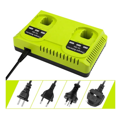 For RYOBI P108 / P117 12-18V Lithium Nickel Battery Dual Port Charger, Plug: AU - Electric Saws & Accessories by buy2fix | Online Shopping UK | buy2fix