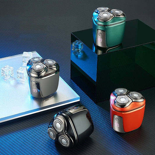 Mini Magnetic Head Shaver Smart LED Display Electric Shaver, Color: Gun-color by buy2fix