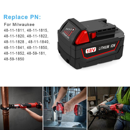 3.0Ah For Milwaukee 48-11-1811 / 48-11-1815 / 48-11-1820 18V Power Lithium Battery Electric Tool Accessories - Electric Saws & Accessories by buy2fix | Online Shopping UK | buy2fix