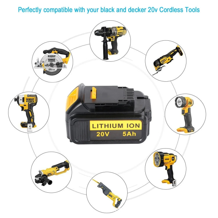 5000mAh For Dewalt DCB180 / DCB181 / DCB200 20V Electrical Tools Spare Battery - Electric Saws & Accessories by buy2fix | Online Shopping UK | buy2fix