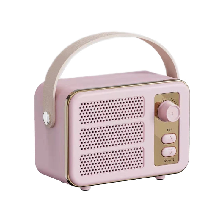Mini Retro HIFI Level Stereo Sound Handheld Portable Bluetooth Speaker, Color: Pink - Mini Speaker by buy2fix | Online Shopping UK | buy2fix