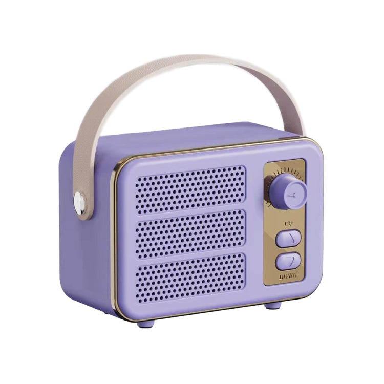 Mini Retro HIFI Level Stereo Sound Handheld Portable Bluetooth Speaker, Color: Purple - Mini Speaker by buy2fix | Online Shopping UK | buy2fix