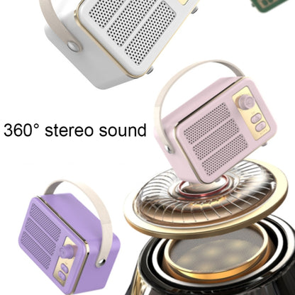 Mini Retro HIFI Level Stereo Sound Handheld Portable Bluetooth Speaker, Color: Pink - Mini Speaker by buy2fix | Online Shopping UK | buy2fix