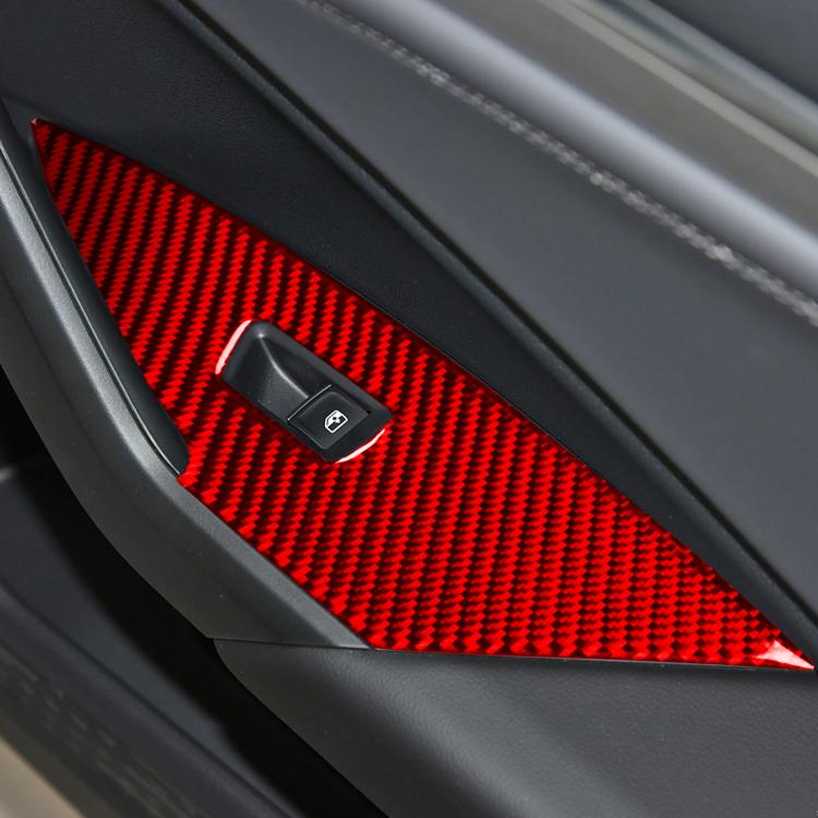 For Volkswagen Sagitar 2019-2023 4pcs /Set Left-hand Drive Lift Button Sticker(Red) - Car Interior Mouldings by buy2fix | Online Shopping UK | buy2fix