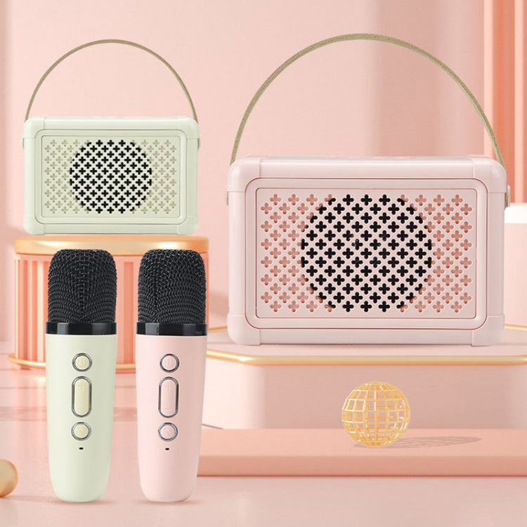 Portable Bluetooth Speaker Home Mini Karaoke Audio, Style: Dual-Microphone+Speaker(Pink) - Mini Speaker by buy2fix | Online Shopping UK | buy2fix