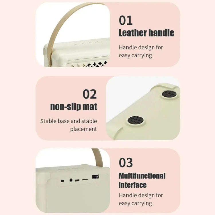 Portable Bluetooth Speaker Home Mini Karaoke Audio, Style: Microphone+Speaker(Pink) - Mini Speaker by buy2fix | Online Shopping UK | buy2fix