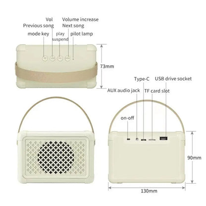 Portable Bluetooth Speaker Home Mini Karaoke Audio, Style: Microphone+Speaker(Light Yellow) - Mini Speaker by buy2fix | Online Shopping UK | buy2fix