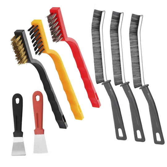 8pcs /Set Multifunctional Kitchen Stove Cleaning Brush Set Range Hood Sink Gap Brush