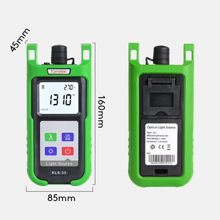 Komshine Handheld Laser Light Source Fiber Tester with LED Backlight, Model: KLS-35-PON - Fiber Optic Test Pen by Komshine | Online Shopping UK | buy2fix