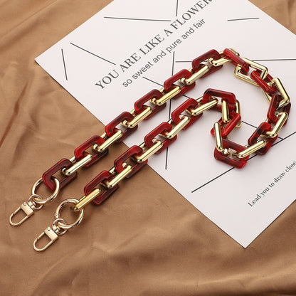 Retro Mobile Phone Chain Lanyard Tortoiseshell Acrylic Resin Bag Chain with Spacer, Spec: L205-3HS -60cm - Lanyards & Wrist Straps by buy2fix | Online Shopping UK | buy2fix