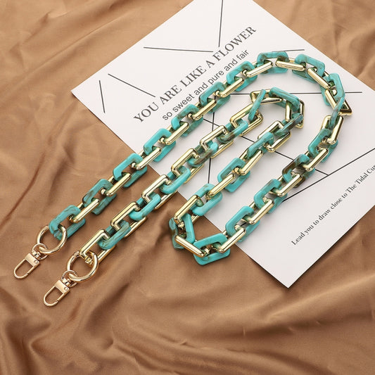 Retro Mobile Phone Chain Lanyard Tortoiseshell Acrylic Resin Bag Chain with Spacer, Spec: L205-LS-100cm - Lanyards & Wrist Straps by buy2fix | Online Shopping UK | buy2fix