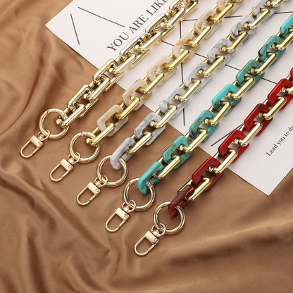 Retro Mobile Phone Chain Lanyard Tortoiseshell Acrylic Resin Bag Chain with Spacer, Spec: L205-2HS-40cm - Lanyards & Wrist Straps by buy2fix | Online Shopping UK | buy2fix