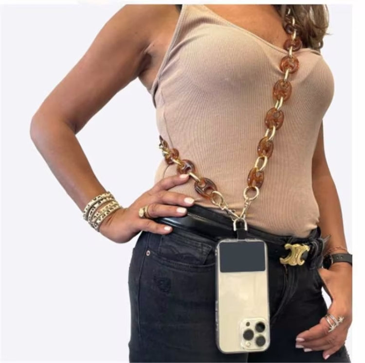 Acrylic Mobile Phone Chain Lanyard Messenger Handbags Belts With Spacer, Spec: L202-BS-40cm - Lanyards & Wrist Straps by buy2fix | Online Shopping UK | buy2fix