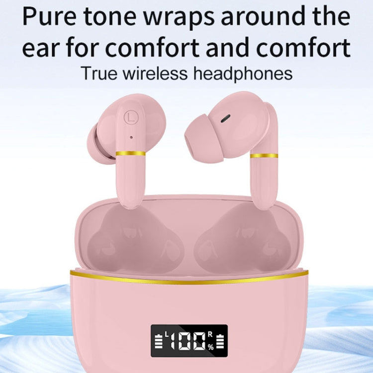 J2 Bluetooth Earphones With Digital Charging Compartment Wireless Charging In-Ear(Pink) - Bluetooth Earphone by buy2fix | Online Shopping UK | buy2fix