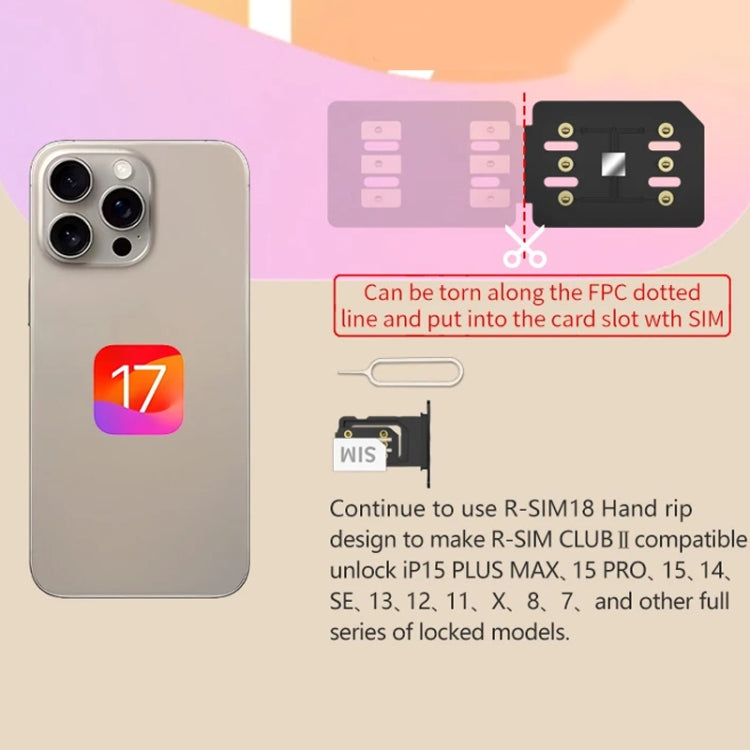 R-SIM CLUB 2 Unlock Card For IOS18 System iPhone Series - Unlock SIM Card by buy2fix | Online Shopping UK | buy2fix
