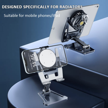 Aluminum Alloy Mobile Phone Holder Foldable Tablet Phone Radiator Stand - Desktop Holder by buy2fix | Online Shopping UK | buy2fix