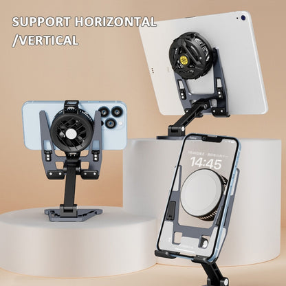 Aluminum Alloy Mobile Phone Holder Foldable Tablet Phone Radiator Stand - Desktop Holder by buy2fix | Online Shopping UK | buy2fix