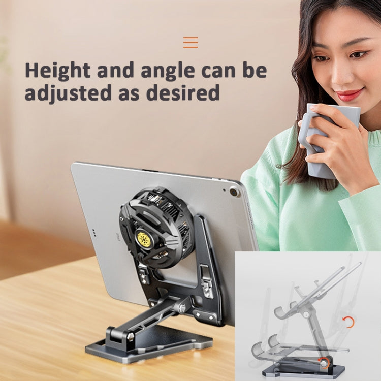 Aluminum Alloy Mobile Phone Holder Foldable Tablet Phone Radiator Stand - Desktop Holder by buy2fix | Online Shopping UK | buy2fix