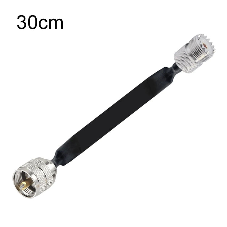 Window/Door Pass Through Flat RF Coaxial Cable UHF 50 Ohm RF Coax Pigtail Extension Cord, Length: 30cm(Male To Female) - Connectors by buy2fix | Online Shopping UK | buy2fix