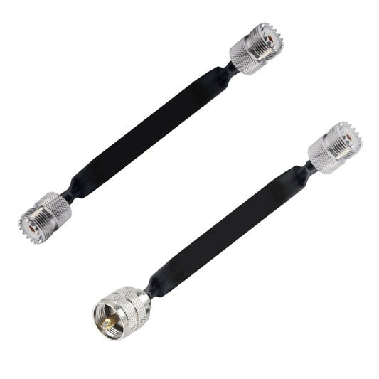 Window/Door Pass Through Flat RF Coaxial Cable UHF 50 Ohm RF Coax Pigtail Extension Cord, Length: 40cm(Male To Female) by buy2fix