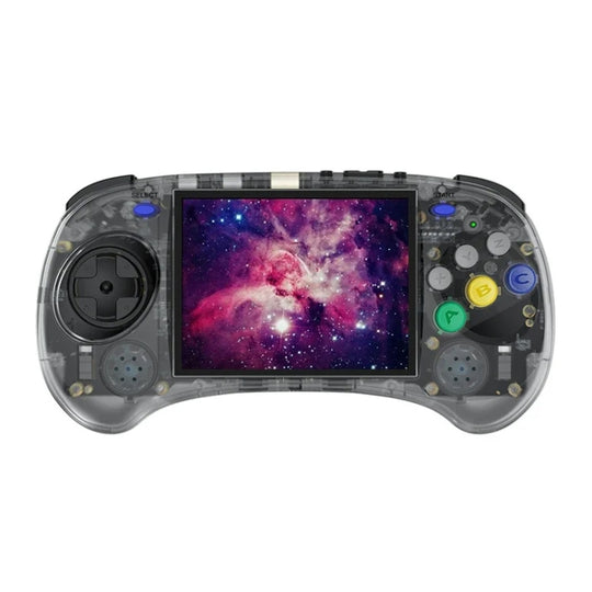 ANBERNIC RG ARC-S Handheld Game Console 4-Inch IPS Screen Linux System Portable Video Arcade 128G(Transparent Black)