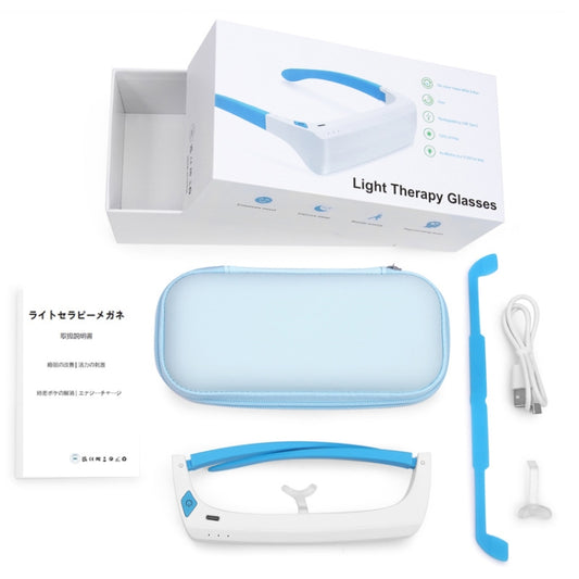 SAD Light Therapy Glasses Wearable UV-Free Blue & White LED Light Therapy Lamp Japanese Version - Others by buy2fix | Online Shopping UK | buy2fix