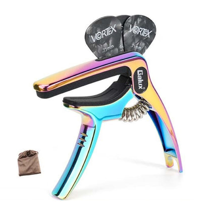 Galux GC501A Acoustic Guitar Pitch Clip Folk Ukulele Metal Clip With Storage Bag, Color: Fantasy Color - Guitar Tuner Accessories by Galux | Online Shopping UK | buy2fix