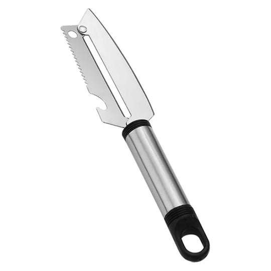 Multifunctional Stainless Steel Paring Knife Household Fruit And Vegetable Scraper Bottle Opener(Ebony Handle)