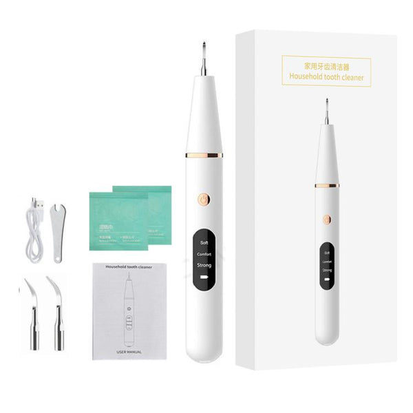 Ultrasonic Electric Dental Scaler Teeth Plaque Cleaner Dental Stone Removal With LED Light, Spec: Package B by buy2fix