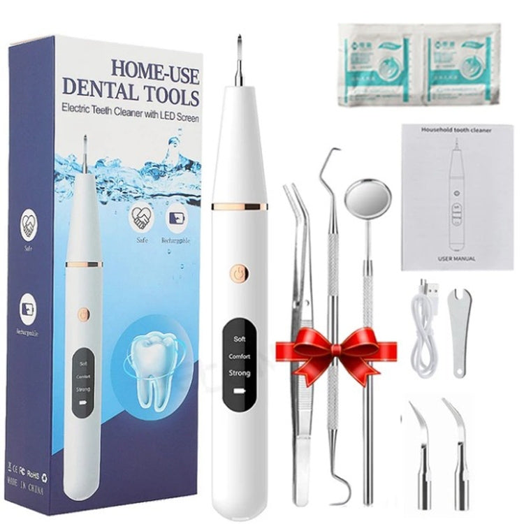 Ultrasonic Electric Dental Scaler Teeth Plaque Cleaner Dental Stone Removal With LED Light, Spec: Package A with Accessories - Teeth Whitening by buy2fix | Online Shopping UK | buy2fix