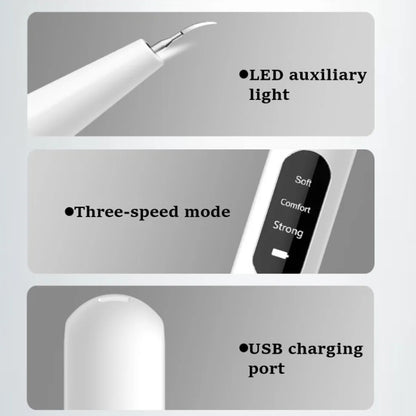 Ultrasonic Electric Dental Scaler Teeth Plaque Cleaner Dental Stone Removal With LED Light, Spec: Package A - Teeth Whitening by buy2fix | Online Shopping UK | buy2fix