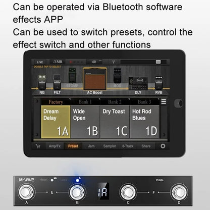 M-VAVE MIDI Bluetooth Controller MIDI Pedal Page Turner Multifunctional Musical Instrument Accessories - Guitar Tuner by M-VAVE | Online Shopping UK | buy2fix