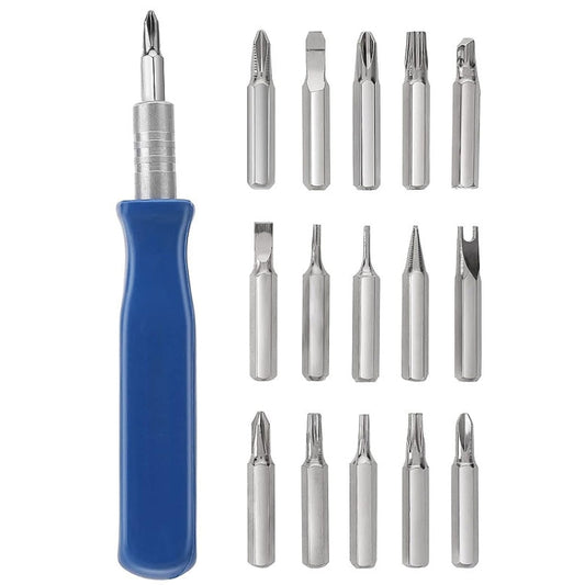 HOSHE 16 In 1 Mini Screwdriver Set Multiple Screwdriver Bits Watch Eyeglasses Repair Tool by HOSHE